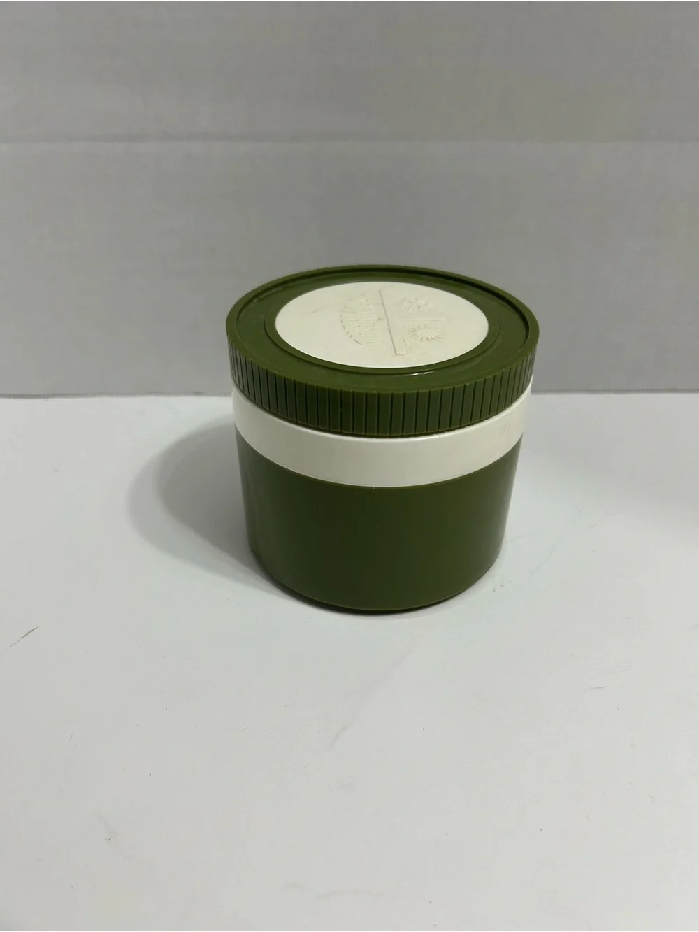 Vintage Thermos Insulated Jar Model 1155/3 Avocado Green White Made in USA MCM